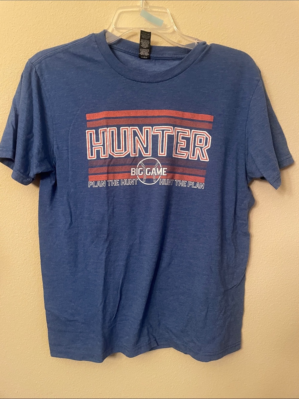 H&M Blue Graphic 'HUNTER' Short Sleeve Tee
